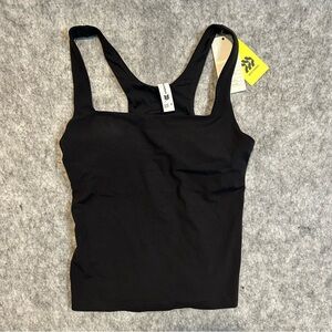 All in Motion Black Women's Everyday Soft Tank Top Square Neck Racerback XS